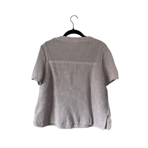 GAP - Boxy Short Sleeve Crewneck Sweater - Beige Oatmeal - Size Small - NWOT - Picture 5 of 6